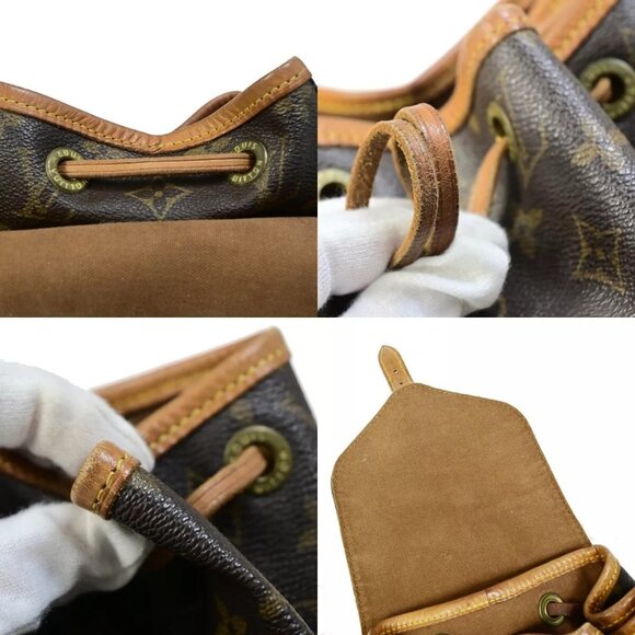 LOUIS VUITTON Montsouris MM Backpack Bag Monogram Leather Brown main image 4